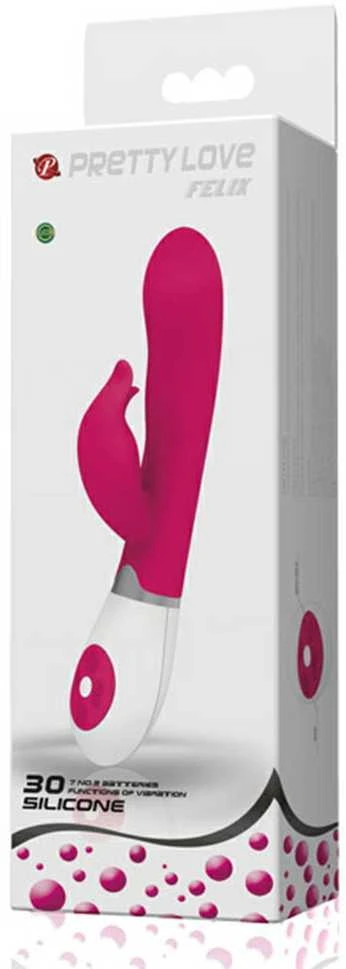 LYBAILE Pretty Love Felix-Silicone Vibrator, 30 fun. vibr. Rožinė