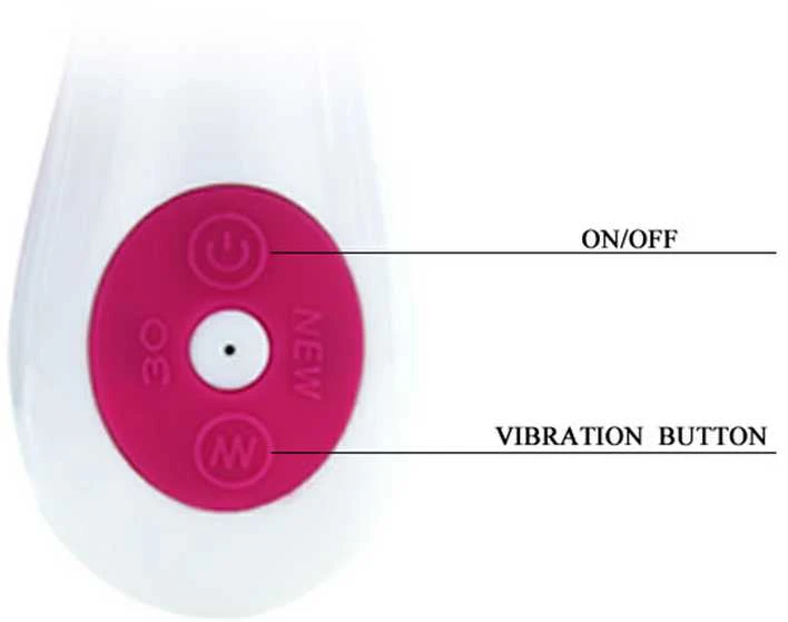 LYBAILE Pretty Love Gene-Silicone Vibrator, 30 fun. vibr. Rožinė