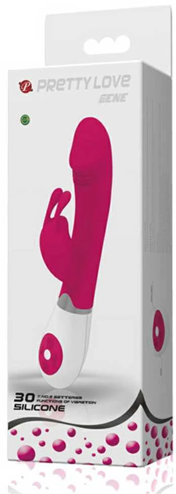 LYBAILE Pretty Love Gene-Silicone Vibrator, 30 fun. vibr. Rožinė