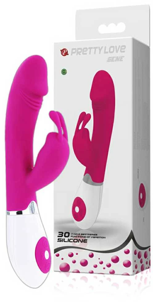 LYBAILE Pretty Love Gene-Silicone Vibrator, 30 fun. vibr. Rožinė
