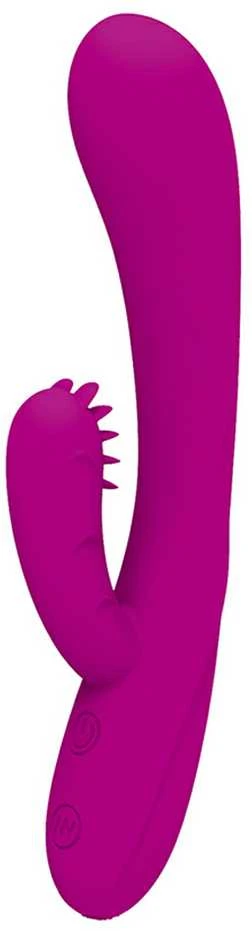 „Pretty Love“ vibratorius su klitorio masažuokliu ir iškilimais, 19 cm