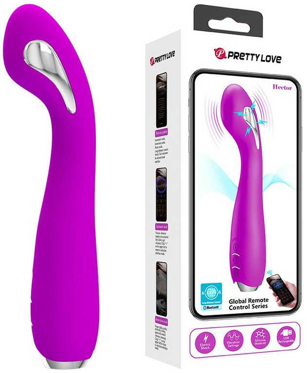 PRETTY LOVE HIGH GRADE PRETTY LOVE – HECTOR ELECTROSHOCK VIBRATOR BY APP CONTROL PURPLE