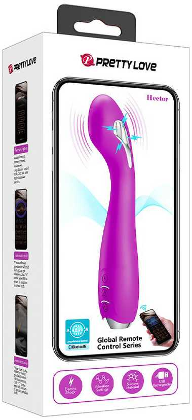 PRETTY LOVE HIGH GRADE PRETTY LOVE – HECTOR ELECTROSHOCK VIBRATOR BY APP CONTROL PURPLE