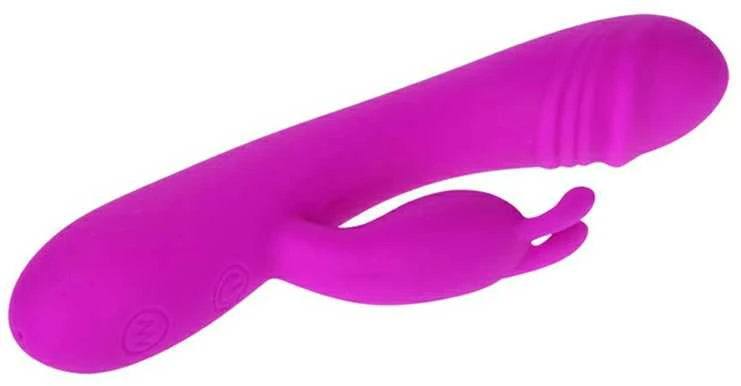 „Pretty Love“ triušio vibratorius klitorio stimuliatoriui, 30 režimų, 17 cm