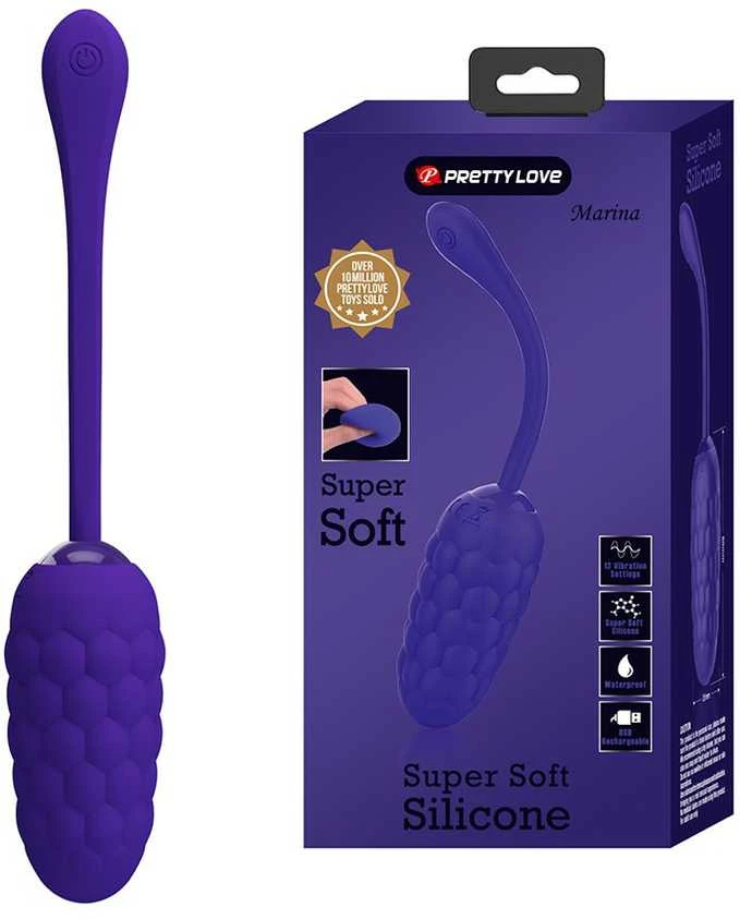 Pretty Love Smart „PRETTY LOVE“ – VIBRUOJAMAS KIAUŠINIS SU VIOLETINE ĮKRAUNAMA JŪRINĖS TEKSTŪRA