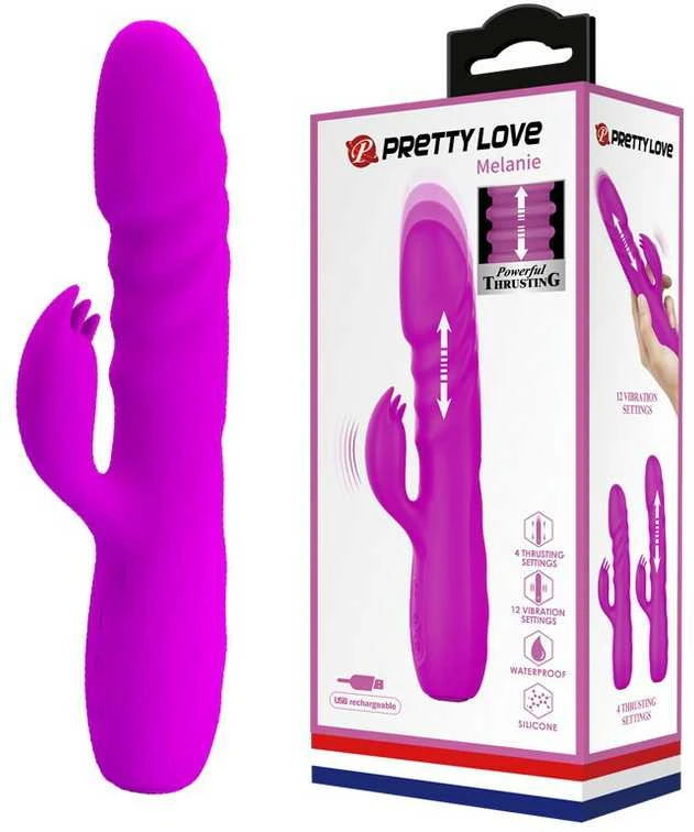 Pretty Love Flirtation PRETTY LOVE - MELANIE VIOLETINIS ĮKRAUNAMASIS TRIUŠIO VIBRUOTUVAS
