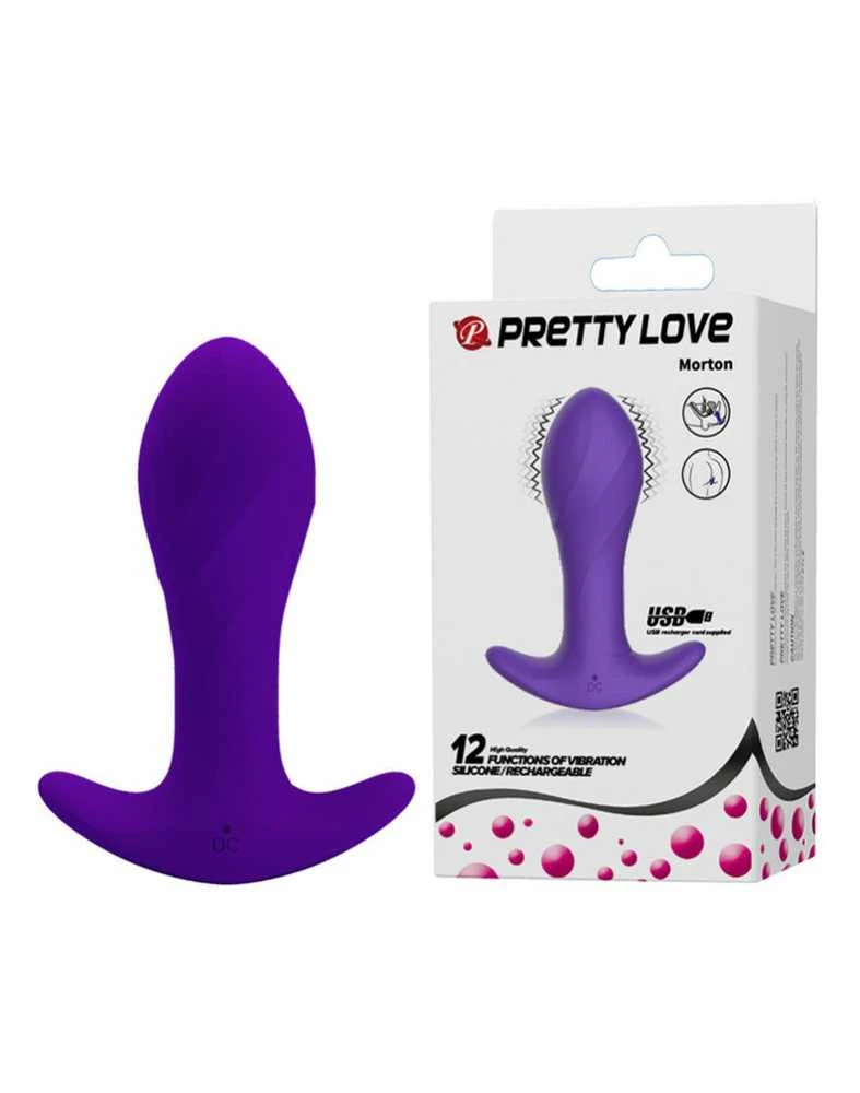 PRETTY LOVE - MORTON analinis masažuoklis su 12 funkcijų USB
