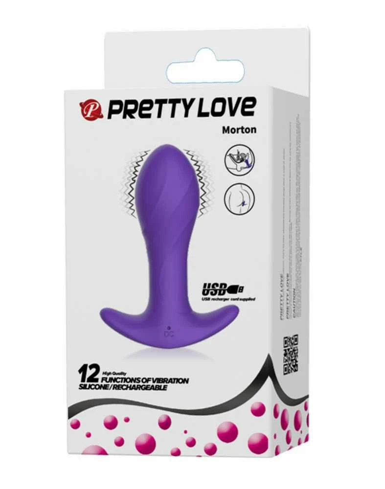 PRETTY LOVE - MORTON analinis masažuoklis su 12 funkcijų USB