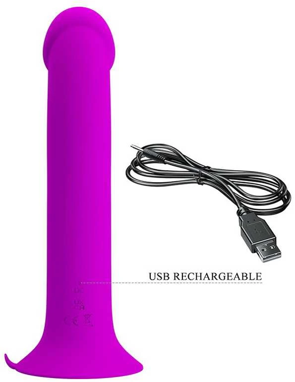 LYBAILE Pretty Love Murray dildo su vibracija Rožinė