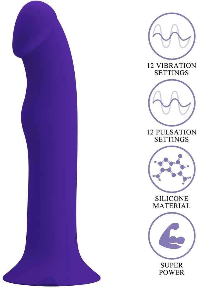 Pretty Love Led „PRETTY LOVE“ – „MURRAY YOUTH“ vibruojantis dildo ir įkraunamas violetinis
