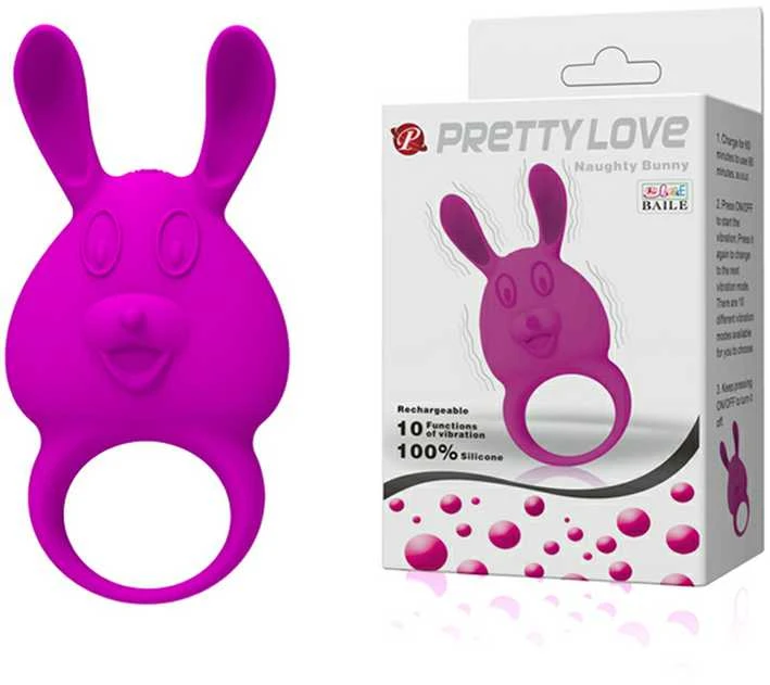 „Pretty Love“ penio žiedas su klitorio masažuokliu, vibruojančiu