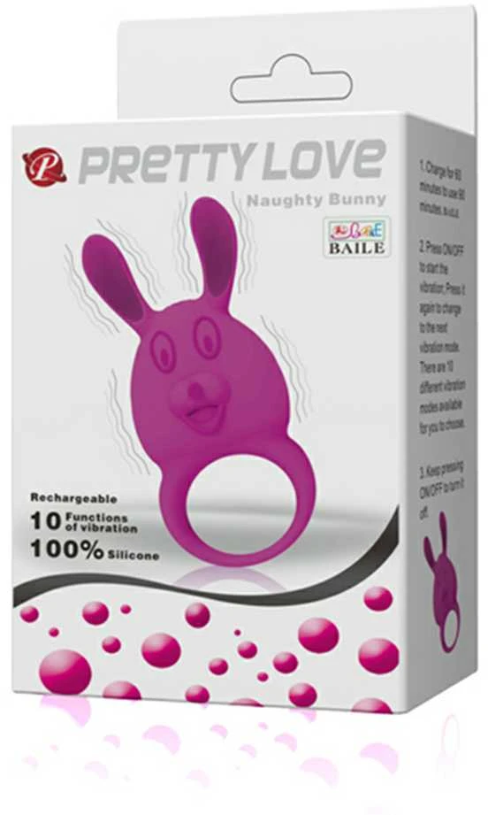„Pretty Love“ penio žiedas su klitorio masažuokliu, vibruojančiu