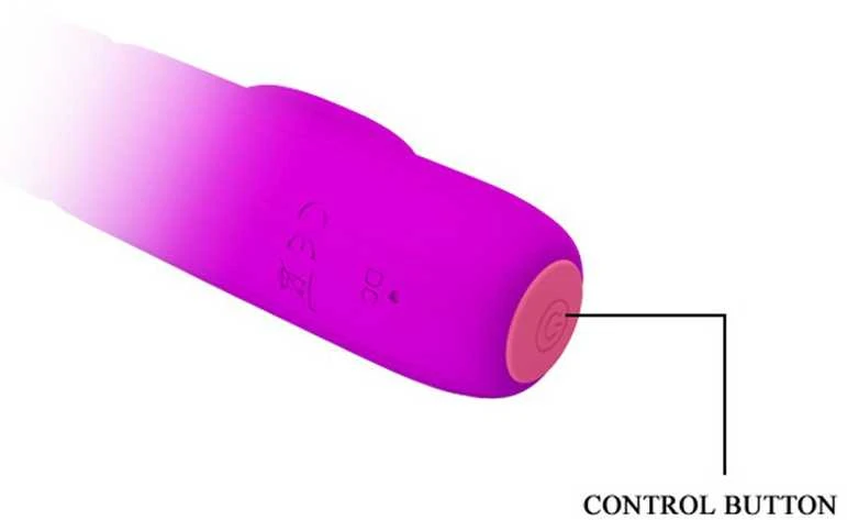 Pretty Love Vibrator Bunny su masažuokliu, slystančiu 15 cm 4 režimais