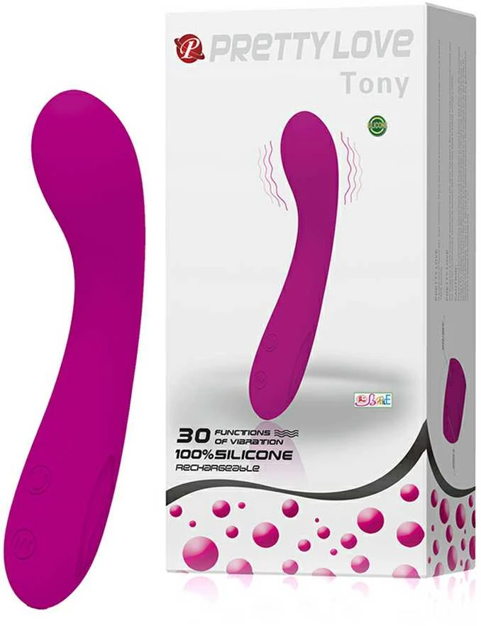 „Pretty Love“ lenktas G taško masažinis vibratorius 16 cm, 30 režimų