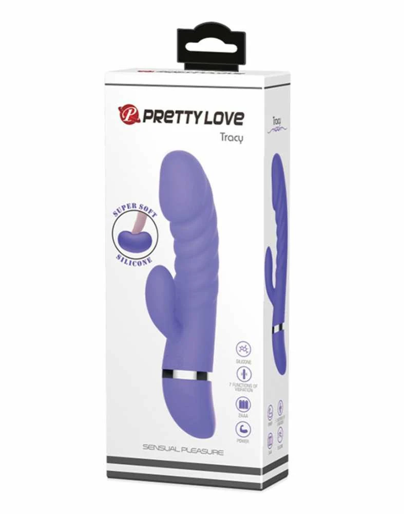 Pretty Love Sex vibratorius su klitorio stimuliatoriumi, 7 režimas, 18 cm