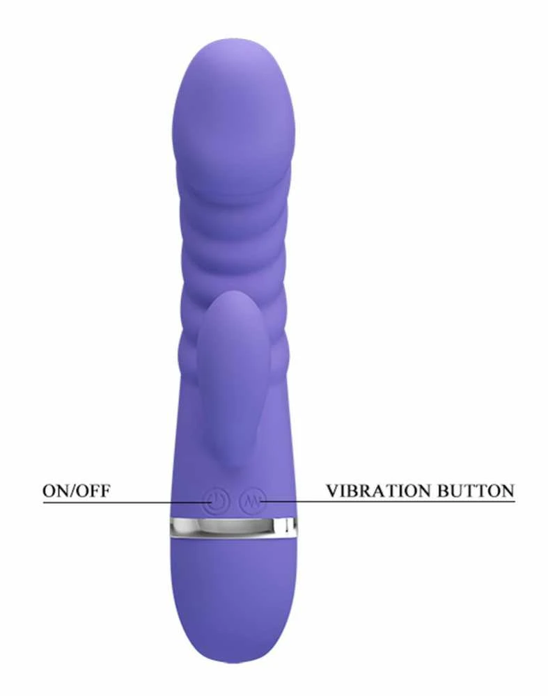 Pretty Love Sex vibratorius su klitorio stimuliatoriumi, 7 režimas, 18 cm