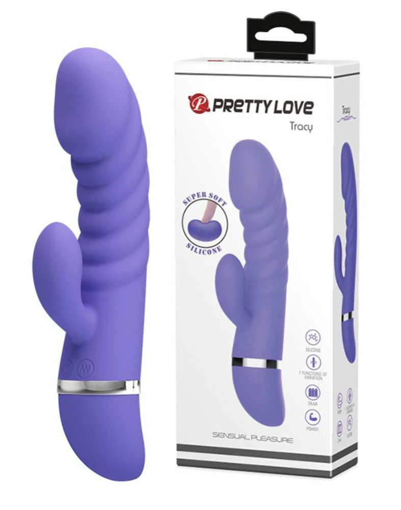 Pretty Love Sex vibratorius su klitorio stimuliatoriumi, 7 režimas, 18 cm