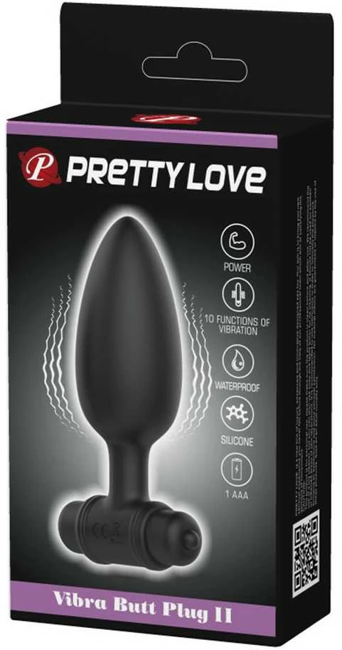 Pretty Love Anal plug vibruojantis sekso kištukas 10 režimų 11cm
