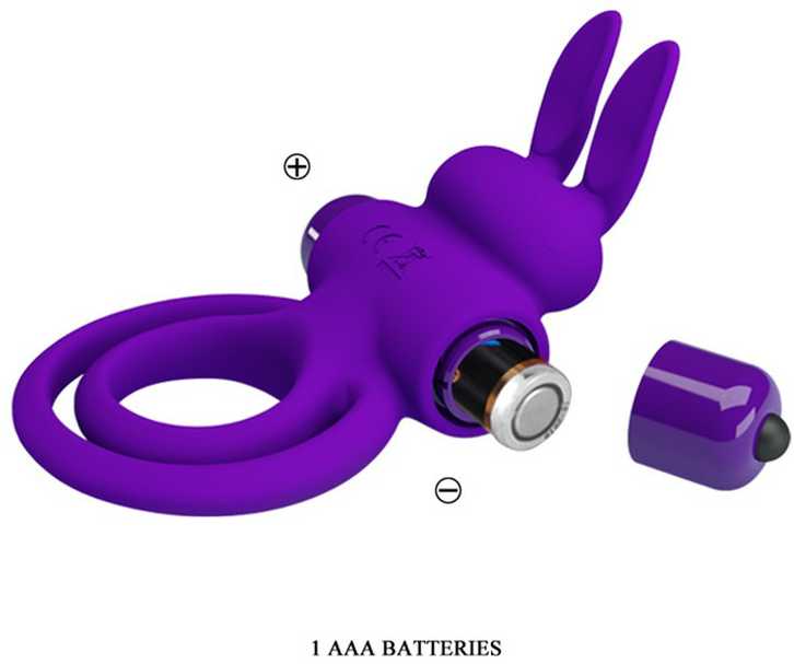 PRETTY LOVE - VIBRANT PENIS RING III 10 Functions Violetinė