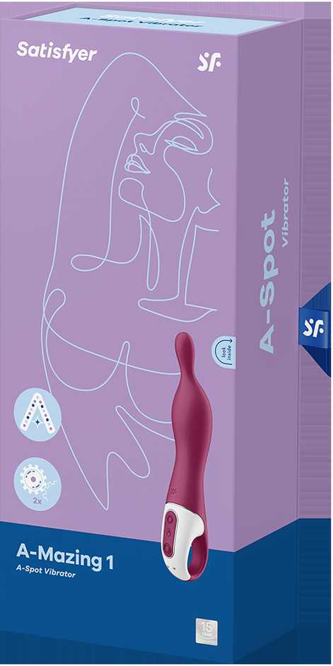 „Satisfyer SATISFYER_A-Mazing 1 A-Spot“ vibratorius, uogų spalvos
