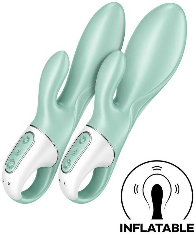 Satisfyer Air Pump Bunny 5+ vibratorius su siurbliu Mint