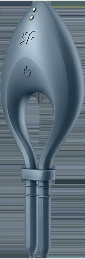 SATISFYER_Bullseye Ring Vibratorius Tamsiai mėlynas