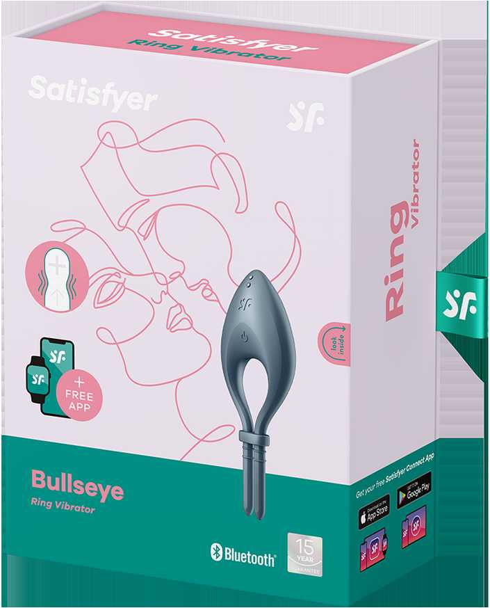 SATISFYER_Bullseye Ring Vibratorius Tamsiai mėlynas