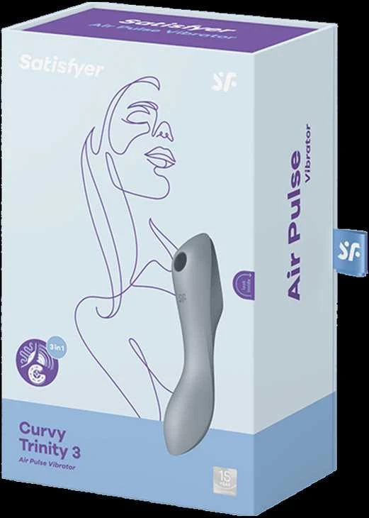 Vibruojantis siurbimo masažuoklis Satisfyer curvy trinity 3