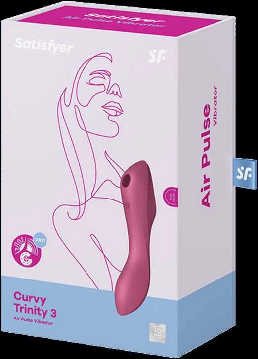 SATISFYER CURVY TRINITY 3 RAUDONAS