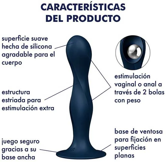 „Satisfyer Double Ball-R“ (tamsiai mėlynas)