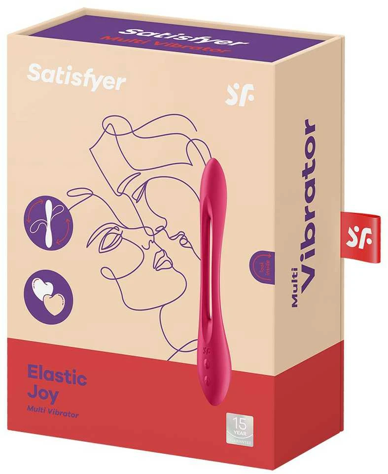 SATISFYER ELASTIC JOY RAUDONA