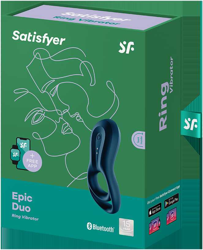 „Satisfyer Epic Duo Ring“ – dvigubas vibruojantis varpos žiedas