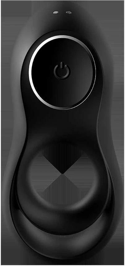 Satisfyer Legendary Duo juodas vibruojantis gaidžio žiedas