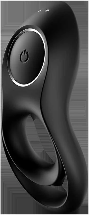 Satisfyer Legendary Duo juodas vibruojantis gaidžio žiedas