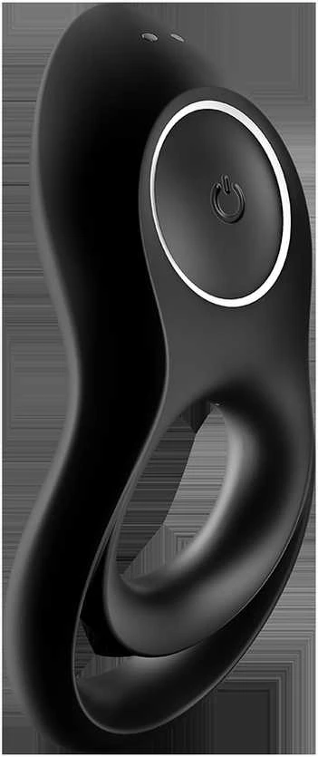 Satisfyer Legendary Duo juodas vibruojantis gaidžio žiedas