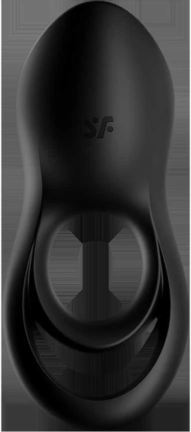 Satisfyer Legendary Duo juodas vibruojantis gaidžio žiedas