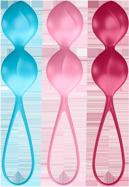 Geisha kamuoliukų rinkinys „Satisfyer V Balls“ (3 vnt. rinkinys)