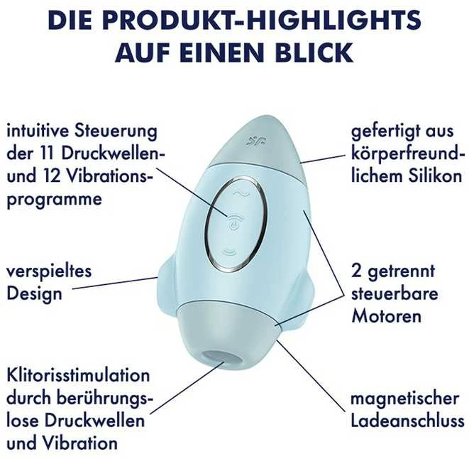 SATISFYER MISIJOS VALDYMAS MĖLYNA