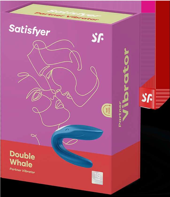 Satisfyer Double Whale Partner Vibratorius poroms valdomas programėle