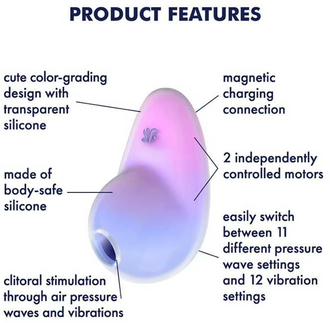 SATISFYER PIXIE DUST VIOLETINĖ ROŽINĖ