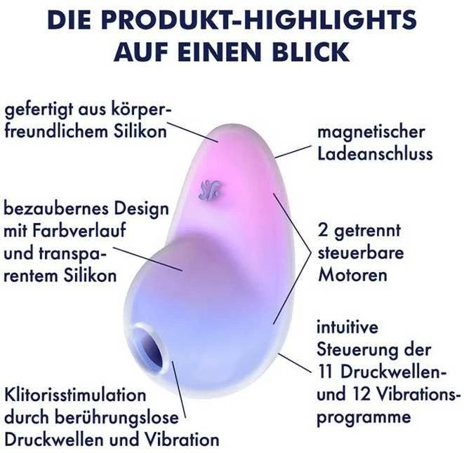 SATISFYER PIXIE DUST VIOLETINĖ ROŽINĖ
