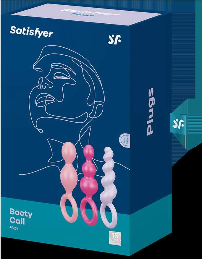„Satisfyer“ – įvairių spalvų užpakaliukų kamštukai