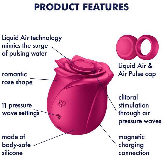 SATISFYER - AIR PULSE PRO 2 CLASSIC BLOSSOM VIBRATOR