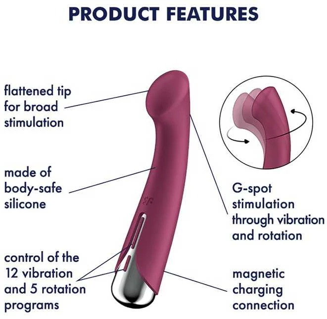 SATISFYER BESISUKINIS G TAŠKO STIMULIATORIUS 1 RAUDONAS