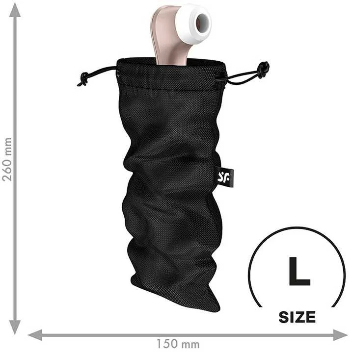 Satisfyer Treasure Bag - krepšys L Juodas dalykėliams susidėti