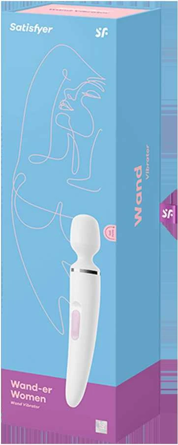 Satisfyer Wand-er Woman baltas/chromas