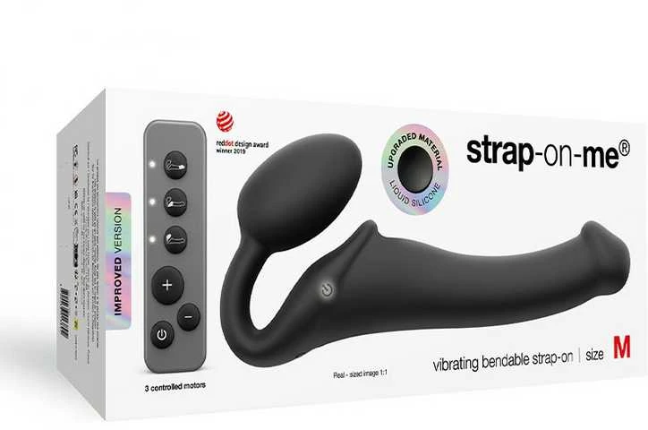 Strap On Me Vibrating Strap-On M Juodas