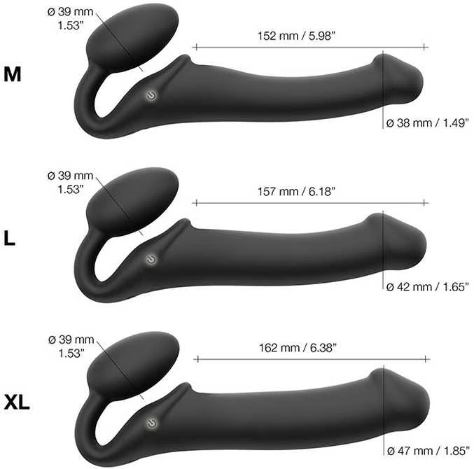 Strap On Me Vibrating Strap-On M Juodas
