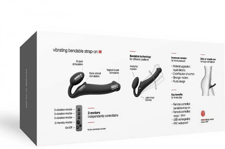 Strap On Me Vibrating Strap-On M Juodas