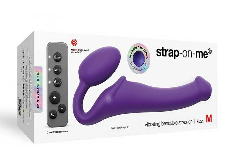 Strap On Me Vibrating Strap-On M Violetinė